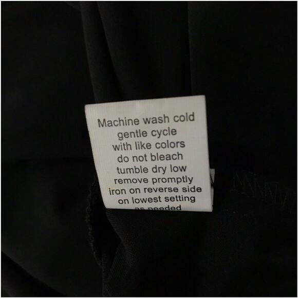 NY Collection 3X-Large Midi A-Line Dress 3/4 Sleeve Stretch Ruched Waist Black - Picture 9 of 11